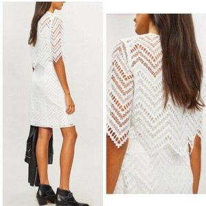 Maje Rosalba White Lace Dress